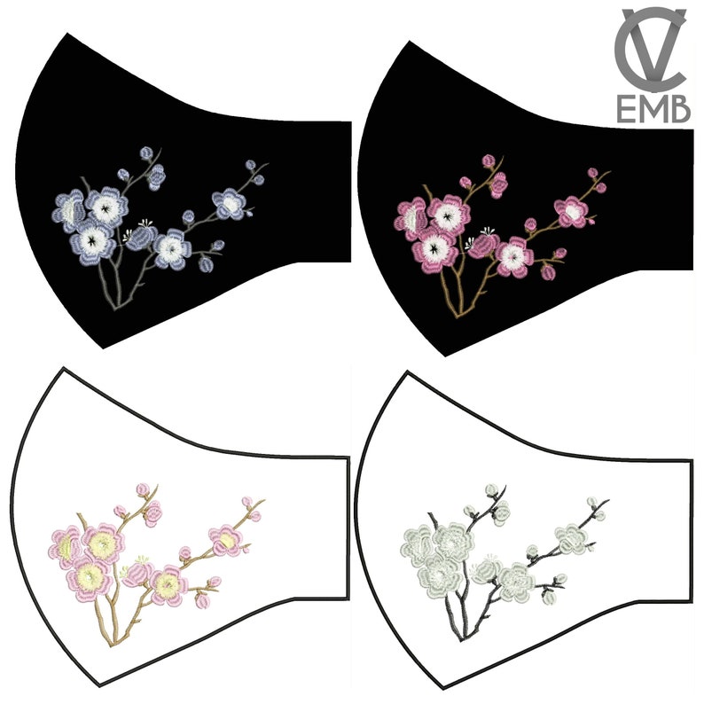 Mask with an embroidery Machine Embroidery Design Mask Etsy