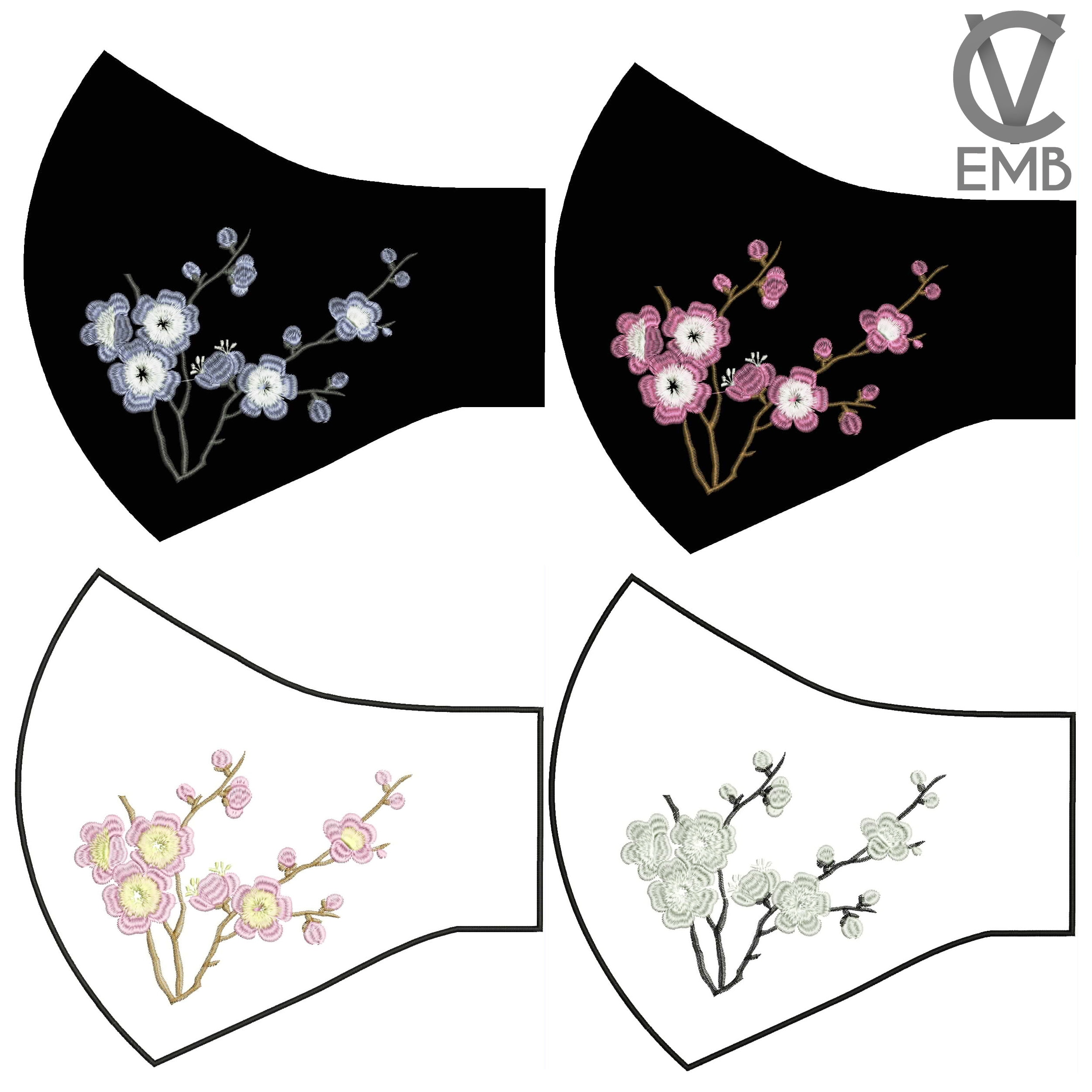 Mask With an Embroidery Machine Embroidery Design Mask Etsy