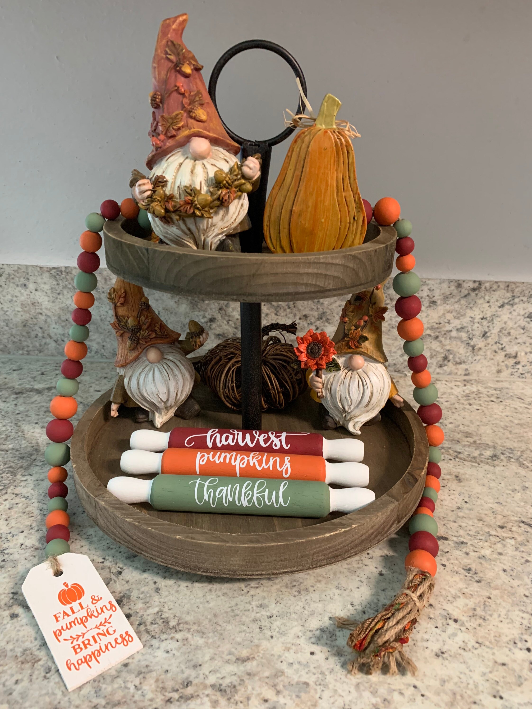 Thanksgiving Tiered Tray Decor Bundle Turkey Decor Etsy