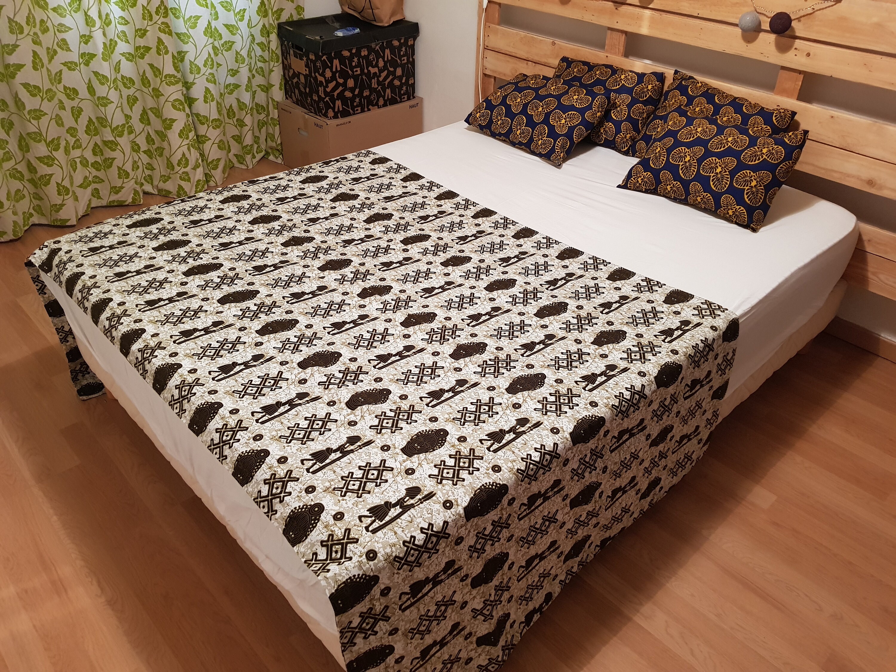 Covers bed African fabric | Etsy