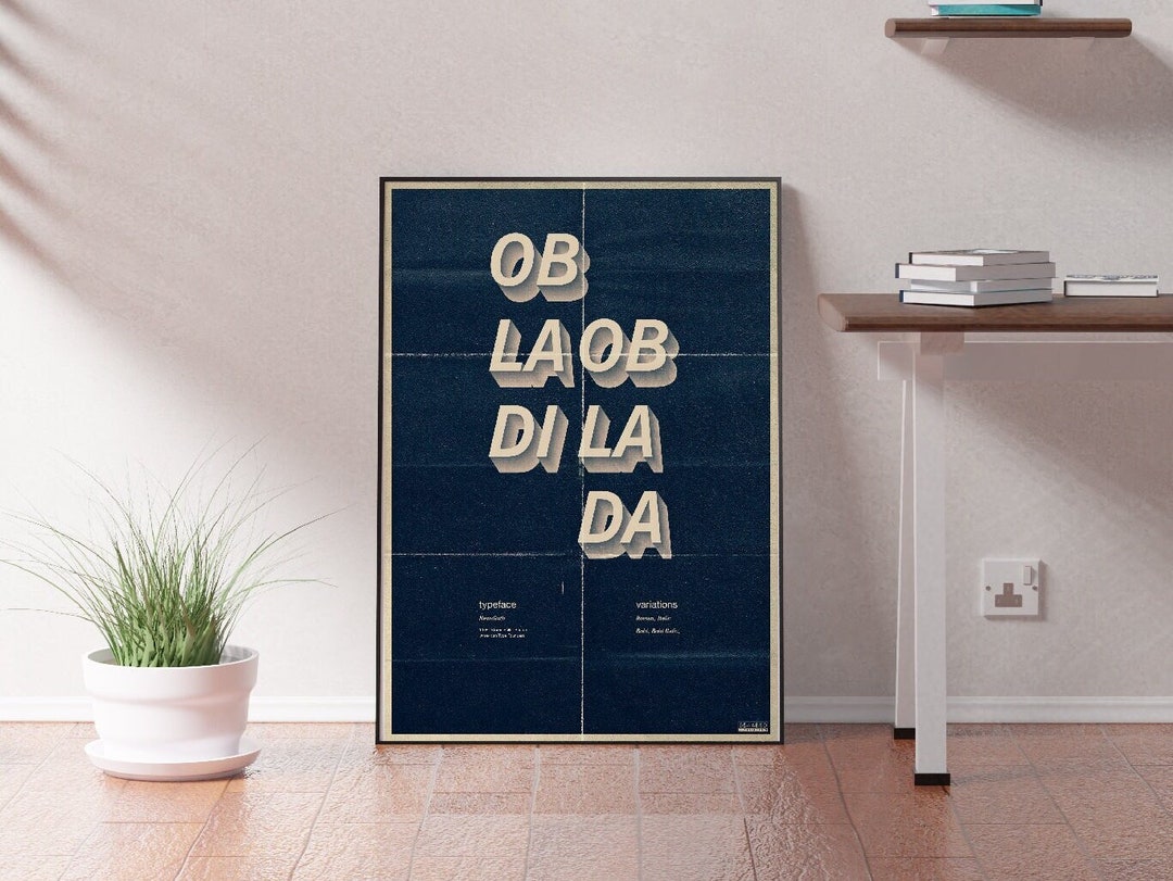 A3 Size Obladi Oblada the Beatles Poster Music Lyrics Poster Etsy UK