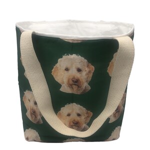 Labradoodle-Blond Green Tote Bag
