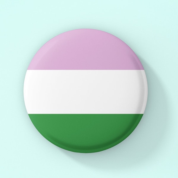 Genderqueer Button Pin | Gender Queer Pride Button | Gender Queer Flag Pinback Button