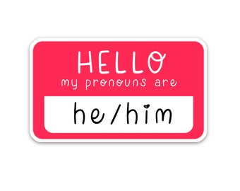 He Him His Pronouns Etsy He Him His Pronouns Etsy