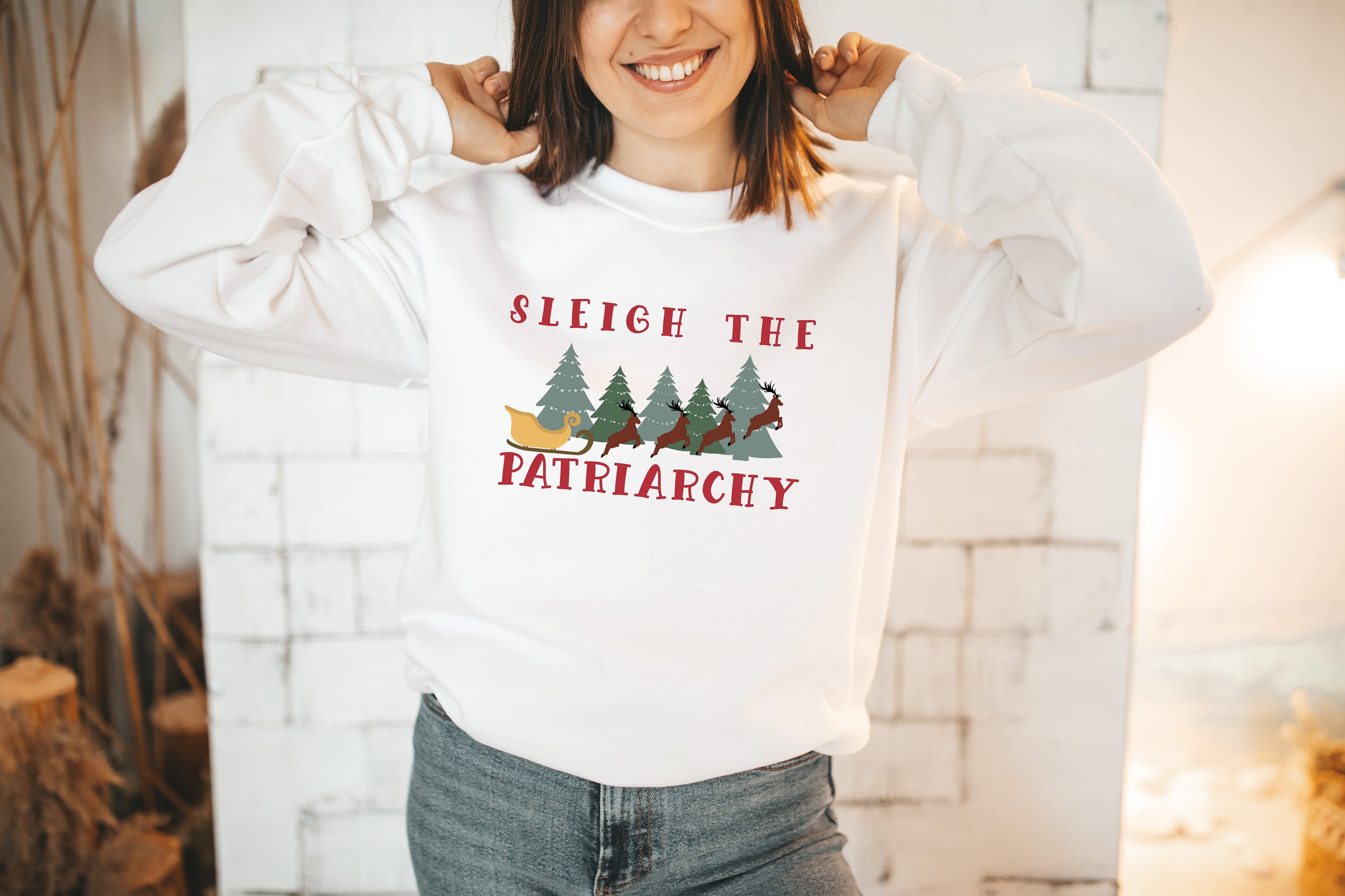 sleigh the patriarchy christmas jumper