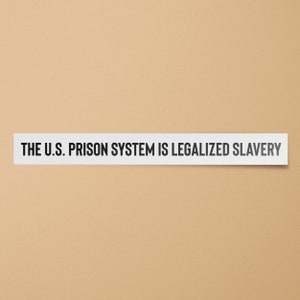 US Prison System Sticker | Prison System is Legalized Slavery | School To Prison Pipeline | BLM