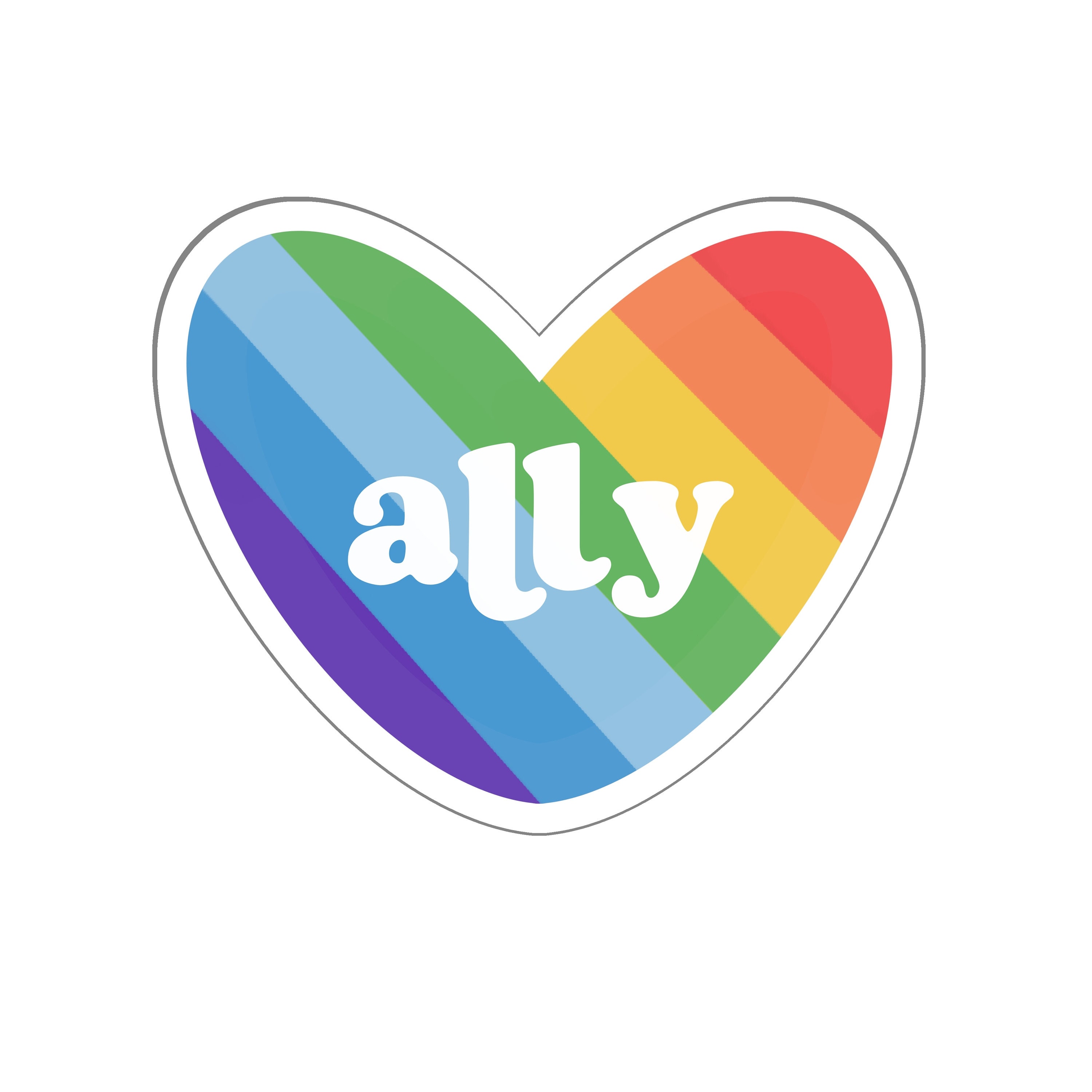 Ally Sticker LGBTQ Ally Decal LGBT Ally Bumper Sticker Etsy