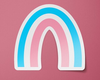 Trans Pride Sticker | Trans Rainbow Sticker | Transgender Flag