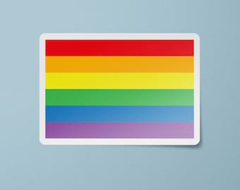 Gay Pride Sticker | Gay Pride Flag Vinyl Decal | Waterproof LGBT Sticker