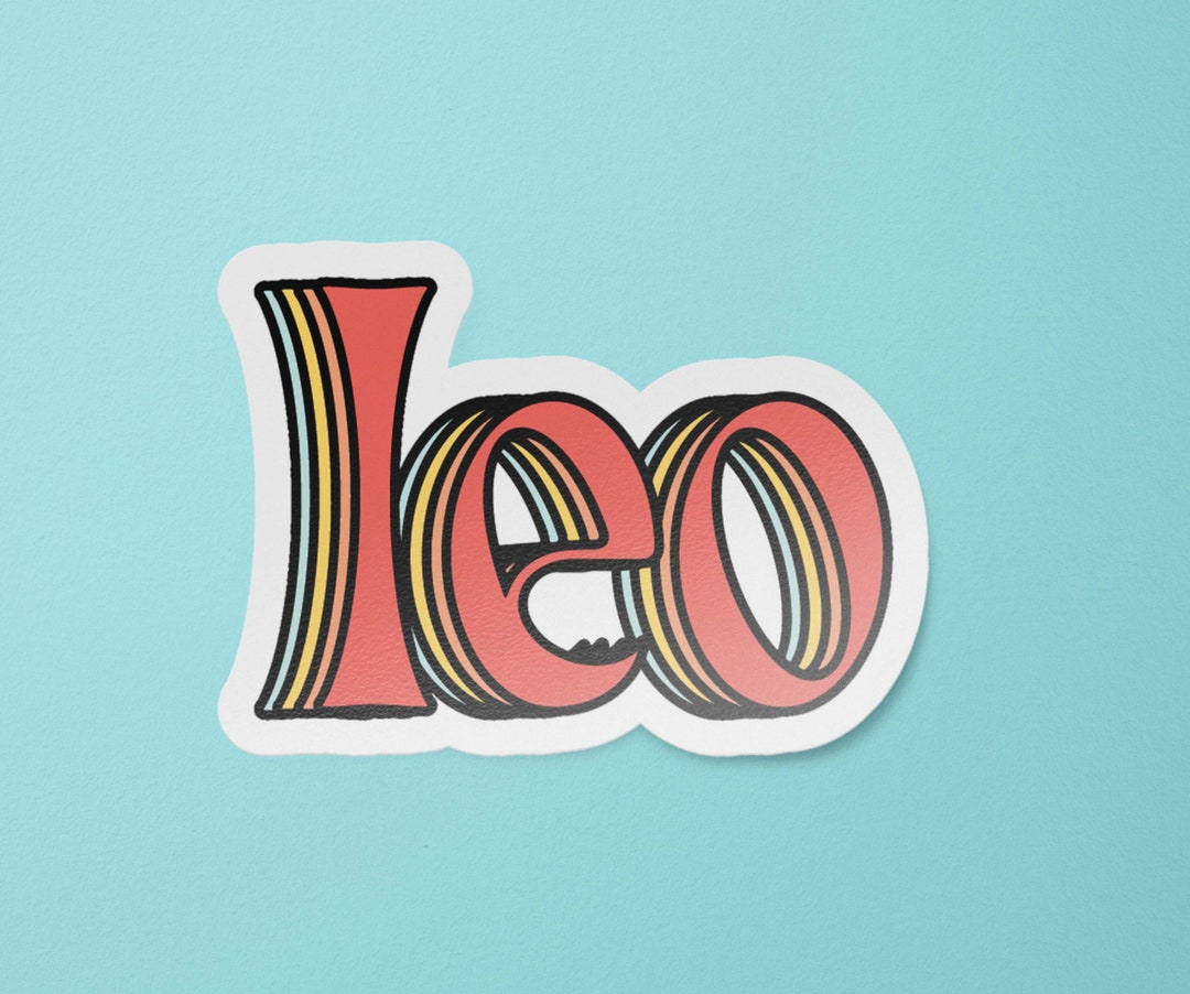 Leo Sticker | Rainbow Leo Waterproof Decal | Leo Gift Under 5 - Etsy