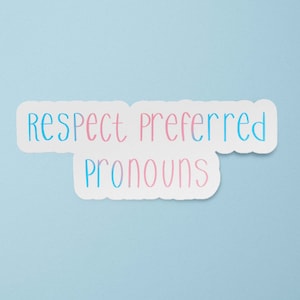 Respect Preferred Pronouns Sticker | Trans Sticker | Trans Pride | Trans Rights