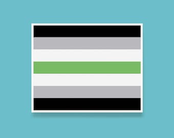 Agender Flag Poster Etsy