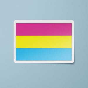 Pansexual Pride Sticker | Pansexual Pride Flag Vinyl Decal | Waterproof LGBT Sticker