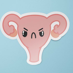 Angry Uterus Sticker Pro Choice Sticker My Body My Choice Decal Feminist Sticker Abortion Sticker Pro-Choice Keep Abortion image 1