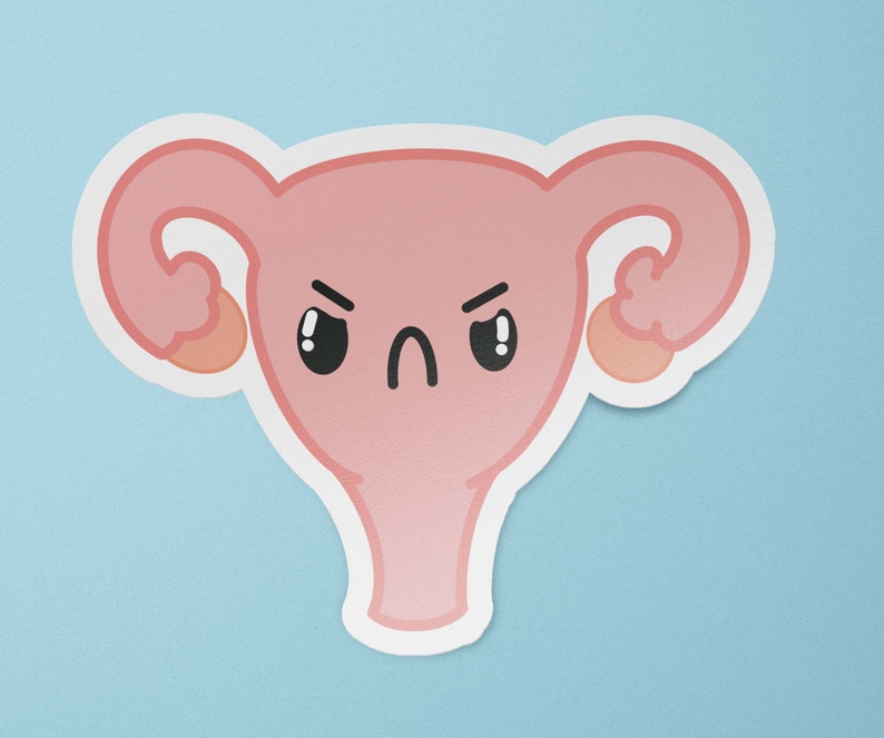 Angry Uterus Sticker Pro Choice Sticker My Body My Choice Decal Feminist Sticker Abortion Sticker Pro-Choice Keep Abortion image 1