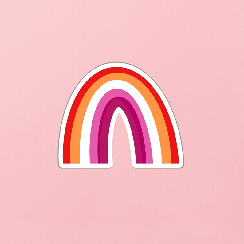 lesbian pride sticker lesbian sticker lesbian flag etsy