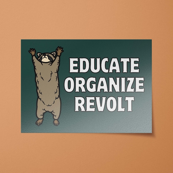 Anti-Capitalist Stickers | Educate Organize Revolt Sticker