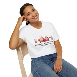 Watching The Fall Of Civilization With My Besties 100% Cotton T-Shirt Calico Critters Sylvanian Families zdjęcie 2