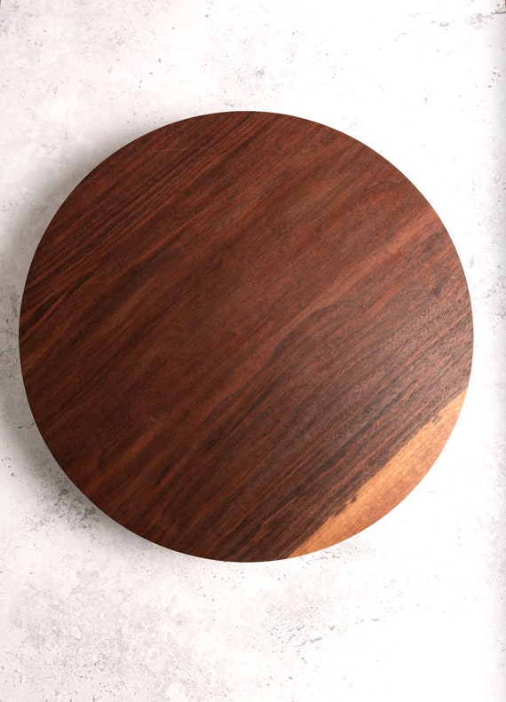 Large Round Walnut Wood Charcuterie Board