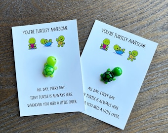 Pocket Turtle, Turtely Awesome, Cheer Up Gift, Friendship Gift, Support Gift