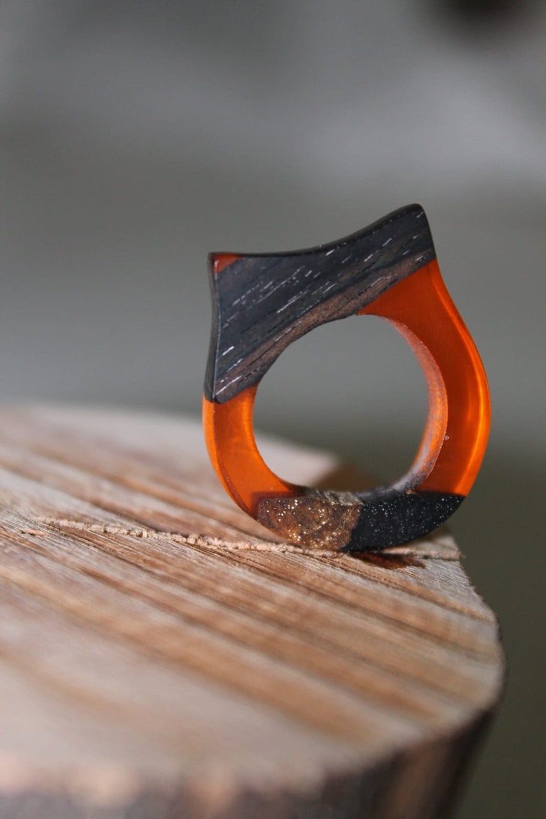 Dream Epoxy Ring Wood Epoxy RingWooden Epoxy Ring Rustic Etsy