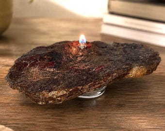 Arizona Rock Oil Candle. Handmade Stone Decor. Optional Gift Box.