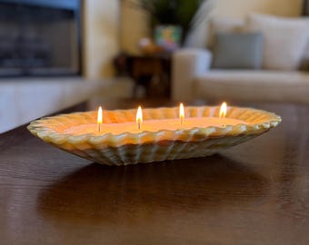 Refillable Stone Candle Bowl | Onyx, Luxury Pearled Sand Wax Candle