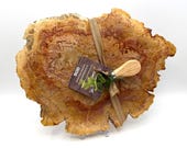 Elegant Petrified Wood Serving Stone - Unique Natural Charcuterie Board.