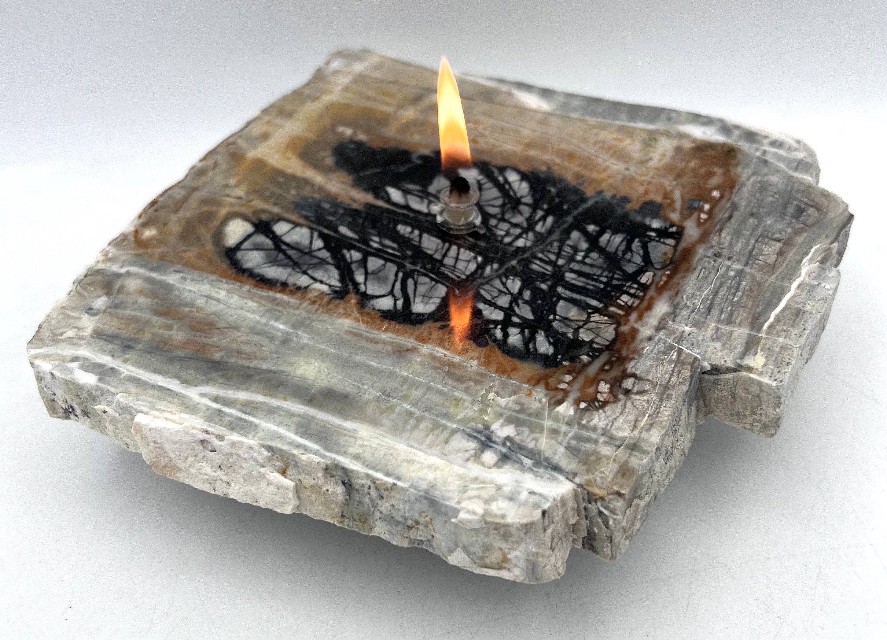 Rock candle oil lamp deals