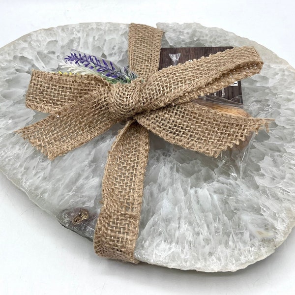 Agate Serving Stone | Thick Cut Agate Cheese Board | Appetizer Tray | Charcuterie Stone | Serving Platter | Unique Wedding Gift