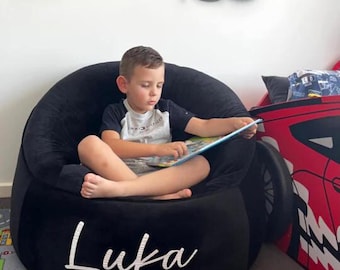 Personalised Kids Lounge Seat Bean Bag, bean bags for children, personalised bean bag chair, bean bags, kids decor, baby chair, baby gift
