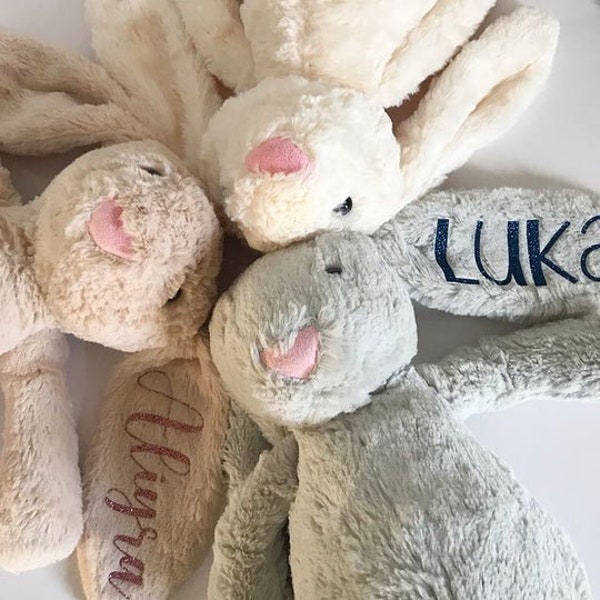 Personalised bunny / custom bunny / baby gift / personalised baby gift / easter gift / rabbit toy/ toy / rabbit with name / custom bunny