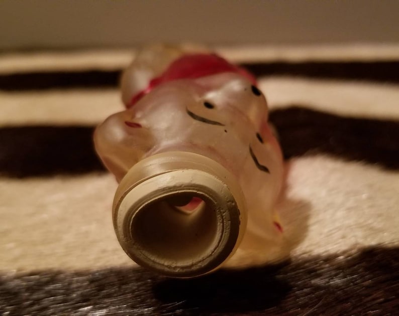 Vintage MCM Glass Teddy Bear Christmas Light Bulb Cover