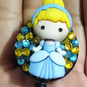 princess badge holder badge reel retractable badge i.d holder