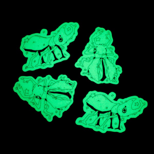 Glow in the dark bug stickers