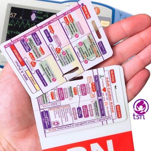 NEU! ACLS Badge Buddy - 2-seitig - Hängt vertikal und horizontal **Jetzt mehr Algorithmus mit eingearbeitet!