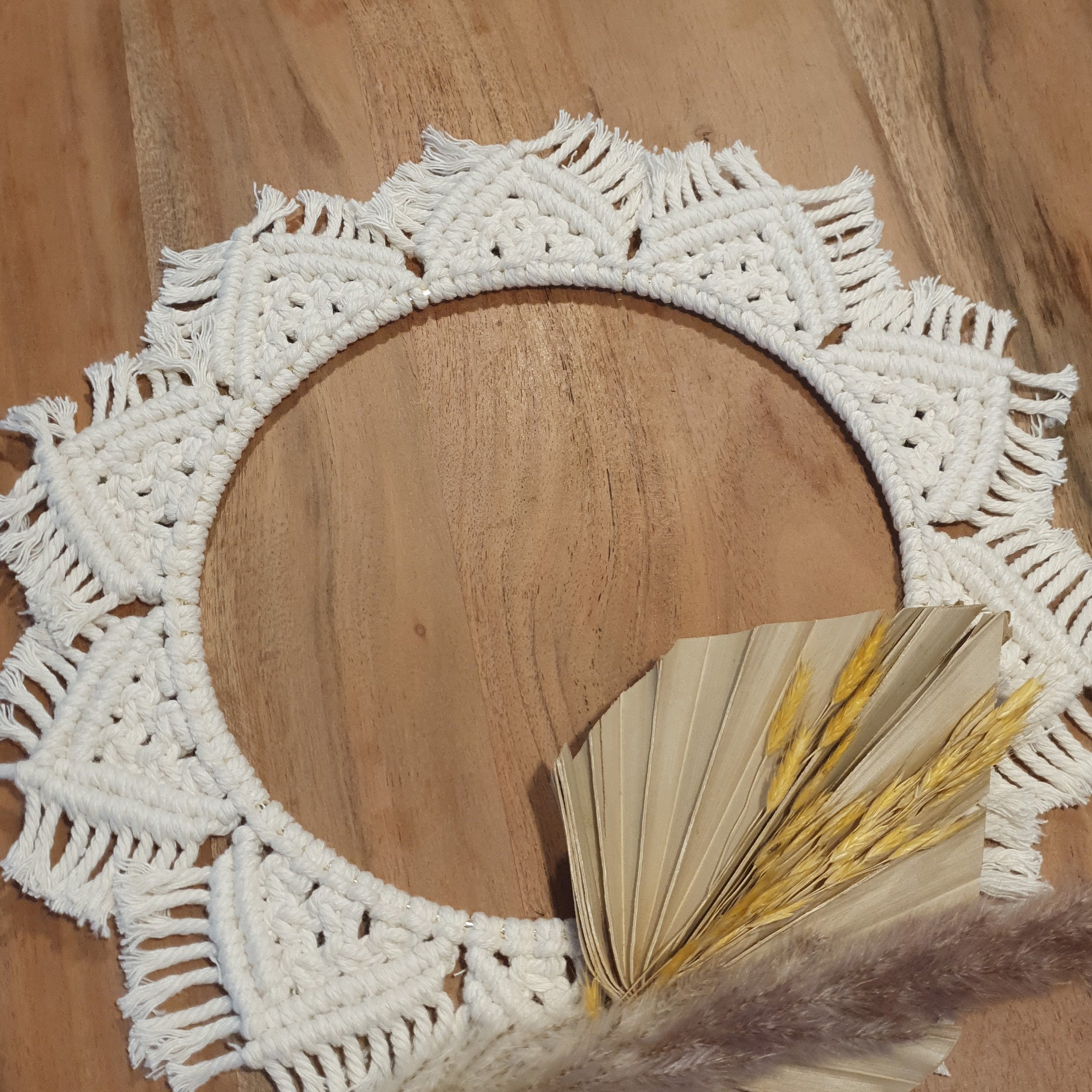 Macrame Ring Macrame Wall Hanging Boho Decoration Etsy