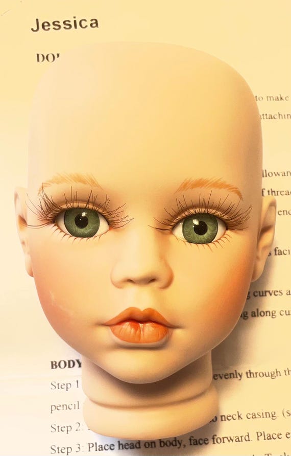 Vintage Numbered Porcelain Doll Kit, “Jessica”, Complete With All Materials and Patterns Necessary to Create a Gorgeous Approx  18” Doll