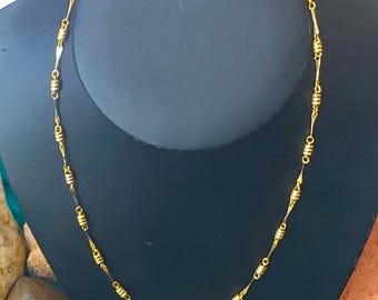 Lovely Dainty Gold Tone Satellite Necklace