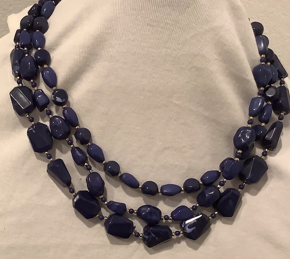 Beautiful Blue Beaded Multi Strand Necklace by Sugarfix (baublebar