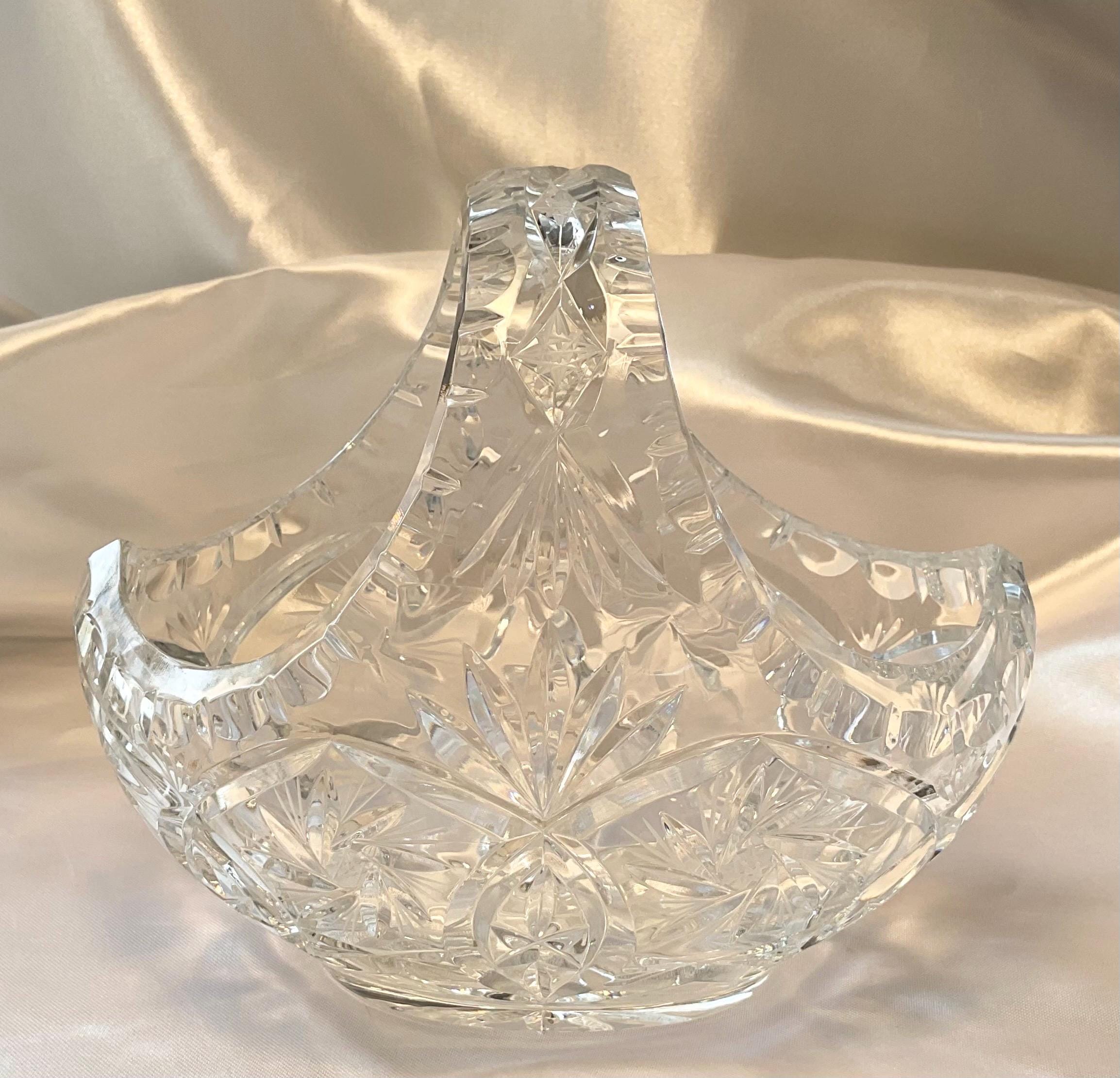 Lead Crystal Basket - Etsy