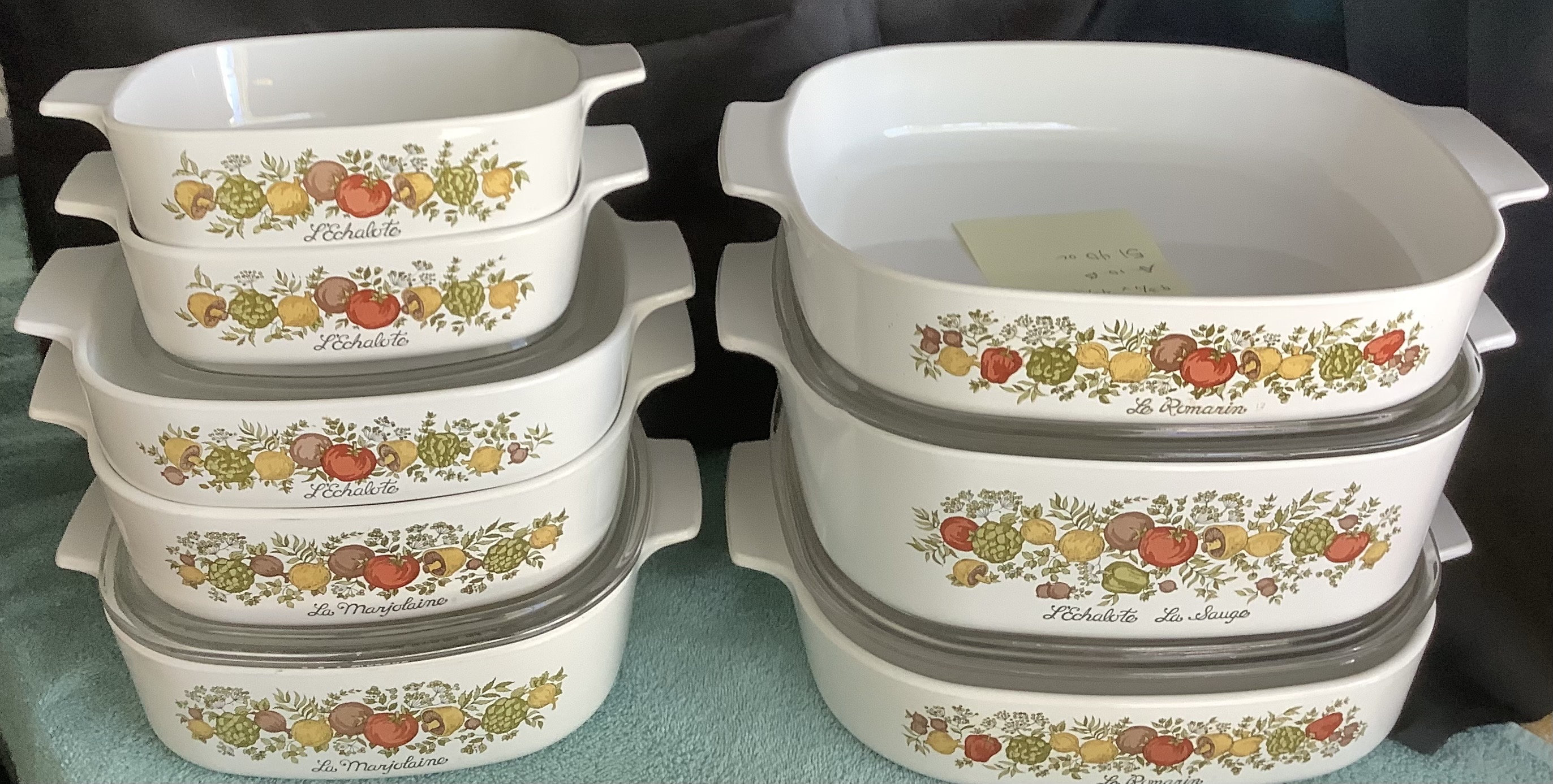 Vintage Corning Ware Set of 8 Spice of Life in Excellent, Like New