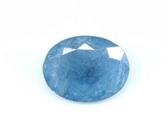 Aquamarine Oval Cut Gemstone Blue Aquamarine Faceted Ring Size Gemstone Aquamarine Crystal Gem For Jewelry 22.35 Ct