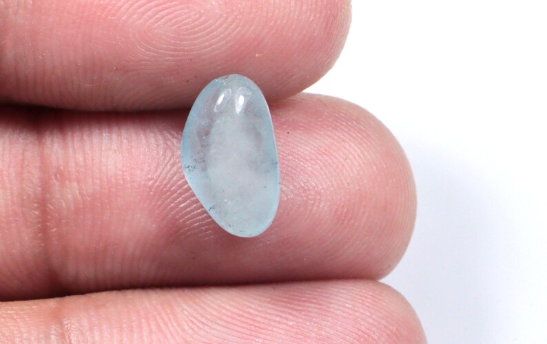 Natural Aquamarine Fancy Shape Gemstone Aquamarine Cabochon Gemstone Ring Size Aquamarine Loose Stone 11x6x4 mm AQUAMARINE Gemstone 2.45 Ct