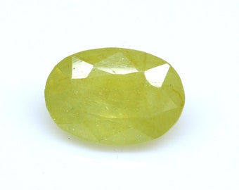 Yellow Bangkok Sapphire Faceted Gemstone Ring Size Sapphire Oval Shape Yellow Sapphire Loose Gemstone For Jewelry Making 4.00 CT 10x7x5 MM