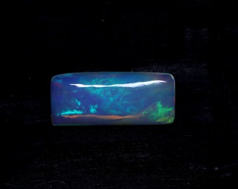 AAA grade opal - Ethiopian welo opal - loose white opal gemstone - opal cabochon 17x7mm baguette - October birthstone