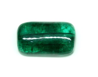 AAA Quality Natural Beryl Emerald Cabochon Gemstone Ring Size Emerald Baguette Shape Emerald Loose Gemstone For Jewelry 21.10 CT 22x13x7 MM