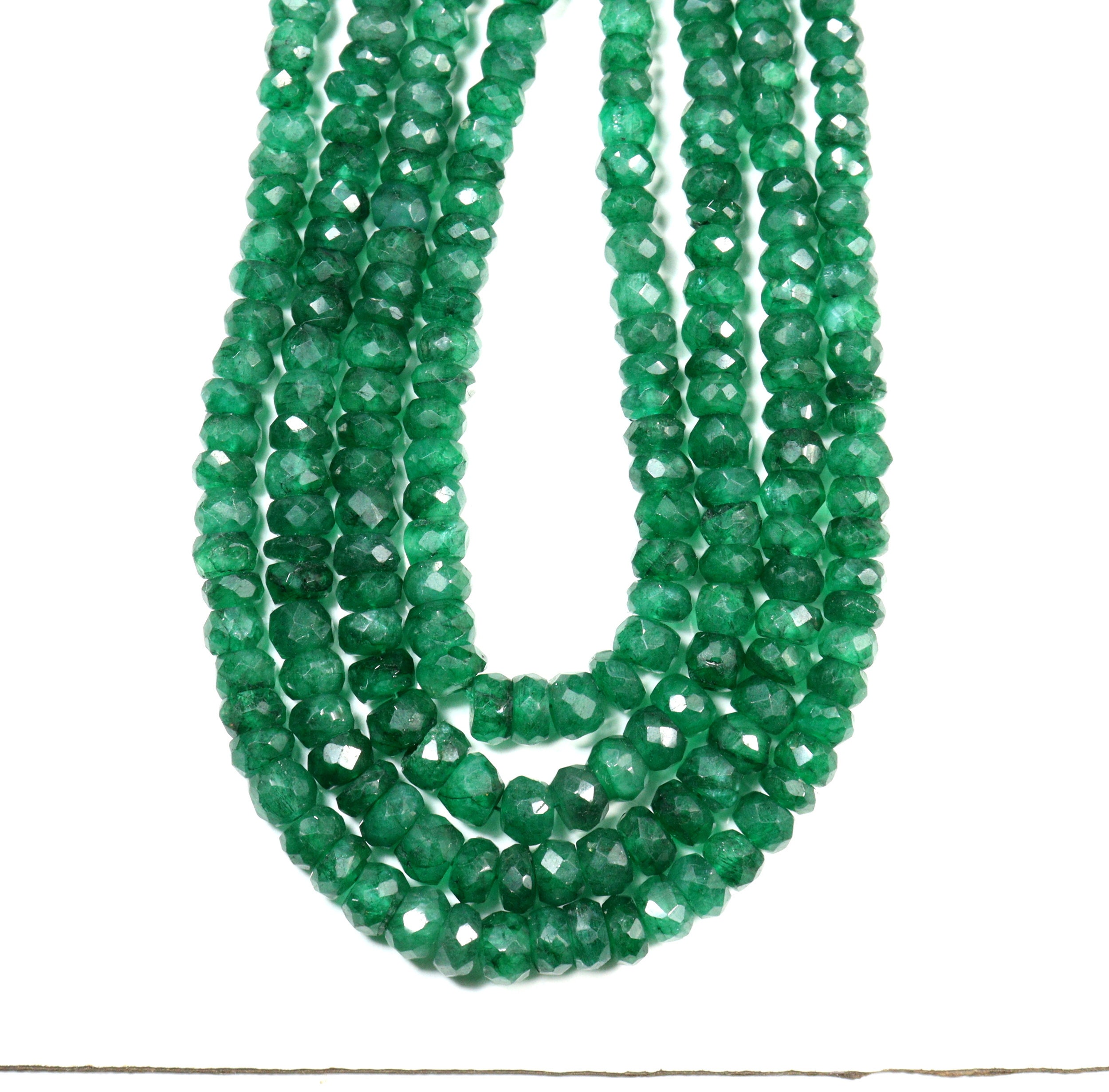 Green Emerald Faceted Beads 2 To 5 mm Beryl Emerald Rondelle | Etsy