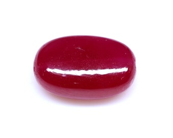 AAA Natural Glass Filled Ruby Cabochon Gemstone Ring Size Ruby Oval Shape Glass Filled Ruby Loose Gemstone For Jewelry 7.20 CT 13x8x5 MM