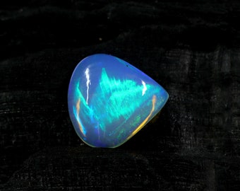 AAA grade opal - Ethiopian welo opal - loose white opal gemstone - opal cabochon 12mm heart - October birthstone